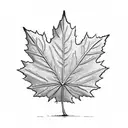 Canadian maple leaf with Scottish thistle inside tattoo design idea