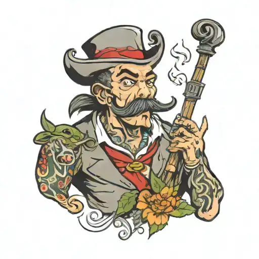 pepper smoker tattoo design idea