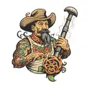 pepper smoker tattoo design idea