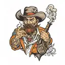 pepper smoker tattoo design idea