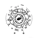 A film reel with a globe as the center, symbolizing your love for travel and cinema tattoo design idea