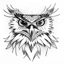 eagle owl  tattoo design idea