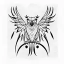 eagle owl  tattoo design idea
