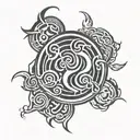 air bending symbol incorporating elements tattoo design idea