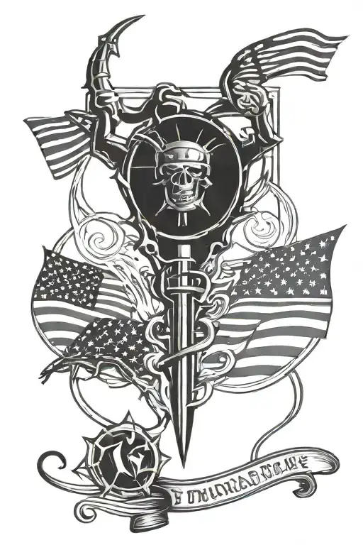 american trap music tattoo design idea