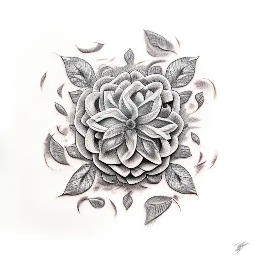 brick wall wrapped in vine tattoo design idea