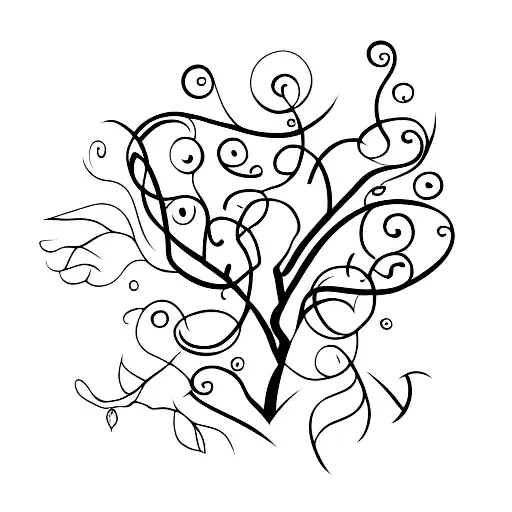 brick wall with vines  tattoo design idea