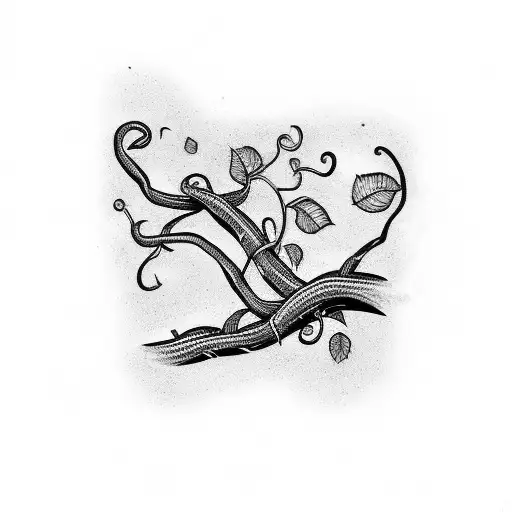 brick wall with vines  tattoo design idea