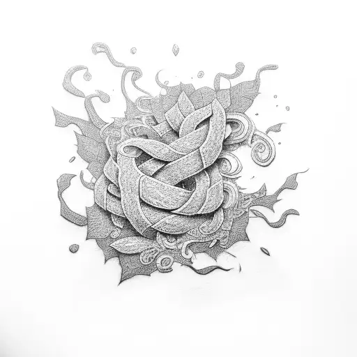 brick wall wrapped in vine tattoo design idea