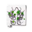 brick wall wrapped in vine tattoo design idea