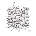 brick wall wrapped in vine tattoo design idea