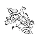 brick wall with vines  tattoo design idea