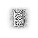 brick wall with vines  tattoo design idea