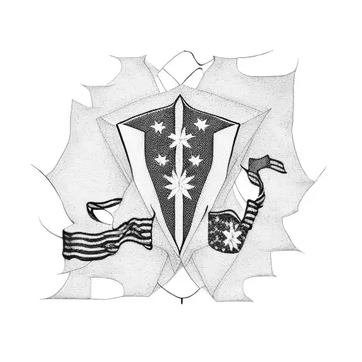 Design a patchwork tattoo that symbolizes the client's patriotism for both Australia and Brazil tattoo design idea