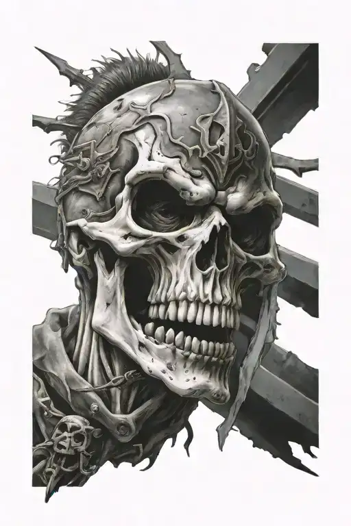 Skull from Berserk anime tattoo design idea