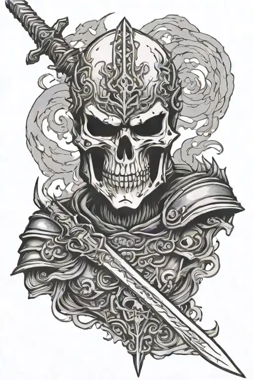Skull Knight from Berserk anime tattoo design idea