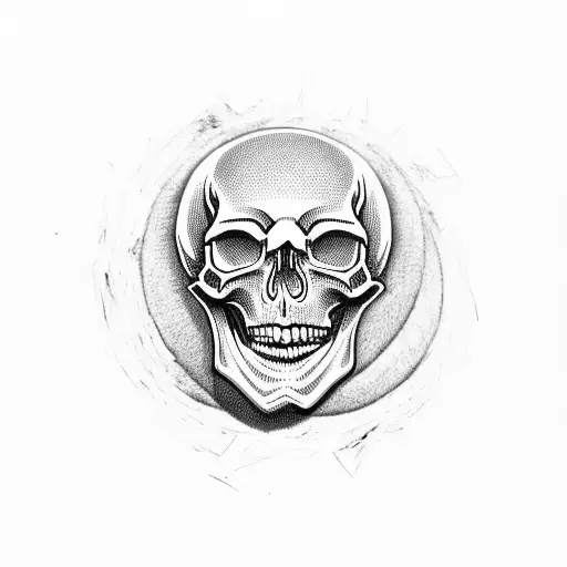 skull with football and jersey no 26 tattoo design idea