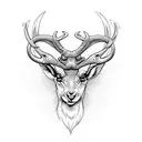 antelope with a gear shift tattoo design idea