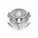 antelope with a gear shift tattoo design idea