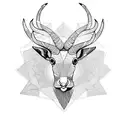 antelope with a gear shift tattoo design idea