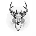 antelope with a gear shift tattoo design idea