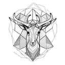 antelope with a gear shift tattoo design idea