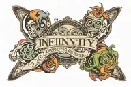 infinity and beyond tattoo design idea