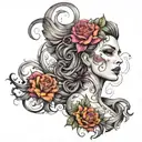 Seductress tattoo design idea