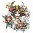 Seductress tattoo design idea