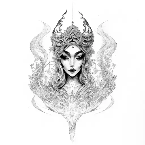 eris goddes tattoo design idea