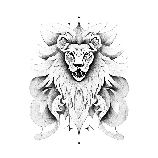 Sheet music forming the shape of a winged lion's wings tattoo design idea
