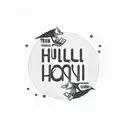 full moon, corn field, with word written "ohana" tattoo design idea