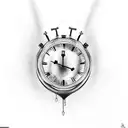 Clock crying heart tattoo design idea