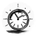 Clock crying heart tattoo design idea