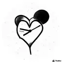 Clock crying heart tattoo design idea