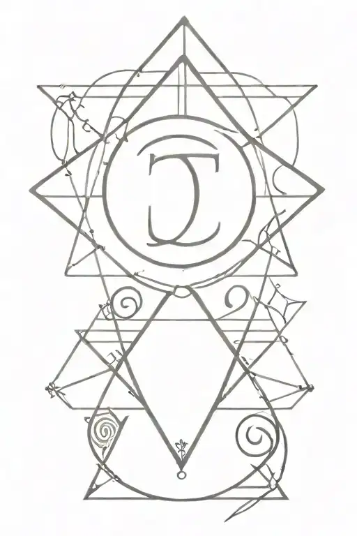 pagan symbols tattoo design idea