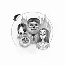 addams family tattoo design idea