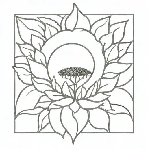 semi colon sunflower  tattoo design idea