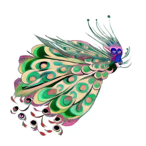 Peacock tattoo design idea