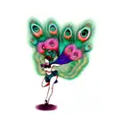 Peacock tattoo design idea