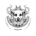 aries dog paws autism tattoo design idea