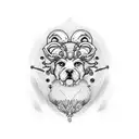 aries dog paws autism tattoo design idea