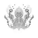 lace lips tattoo design idea