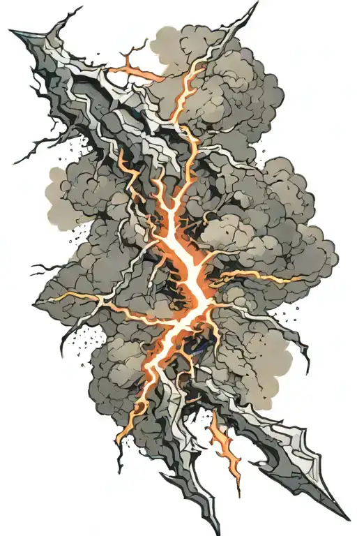 lightning without a roll tattoo design idea