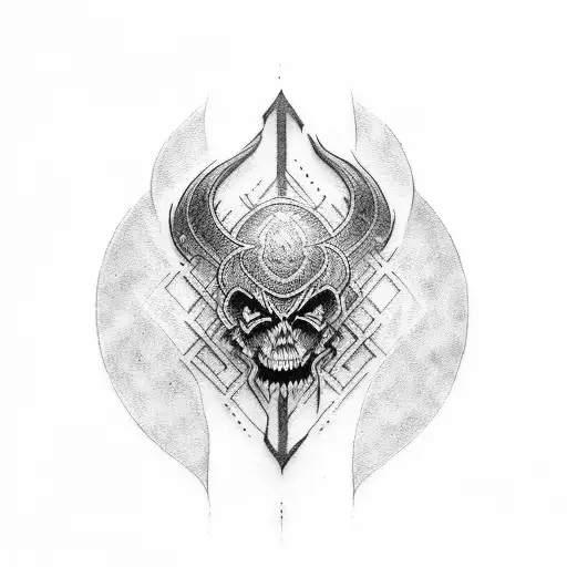 black metal script tattoo design idea