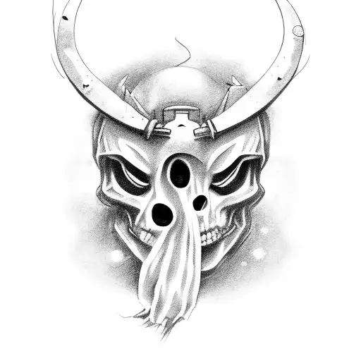 ghost and electric guitar  tattoo design idea