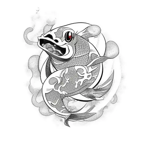 pokemon magikarp koi tattoo design idea