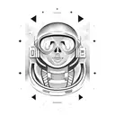 astronaut hacker tattoo design idea