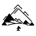 initial m shaped as a mountain  tattoo design idea