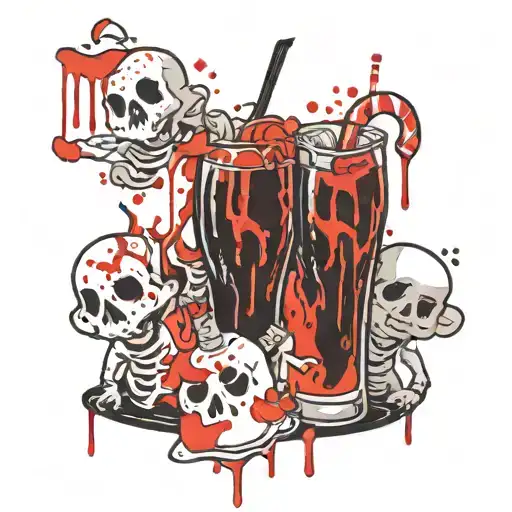 cute spooky ghosts for 3 best friends toasting drinks tattoo design idea